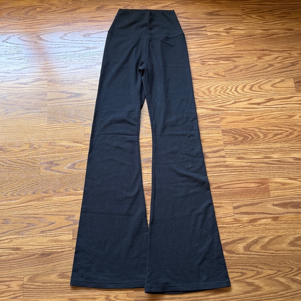Aerie Black High-Rise Flare Pants